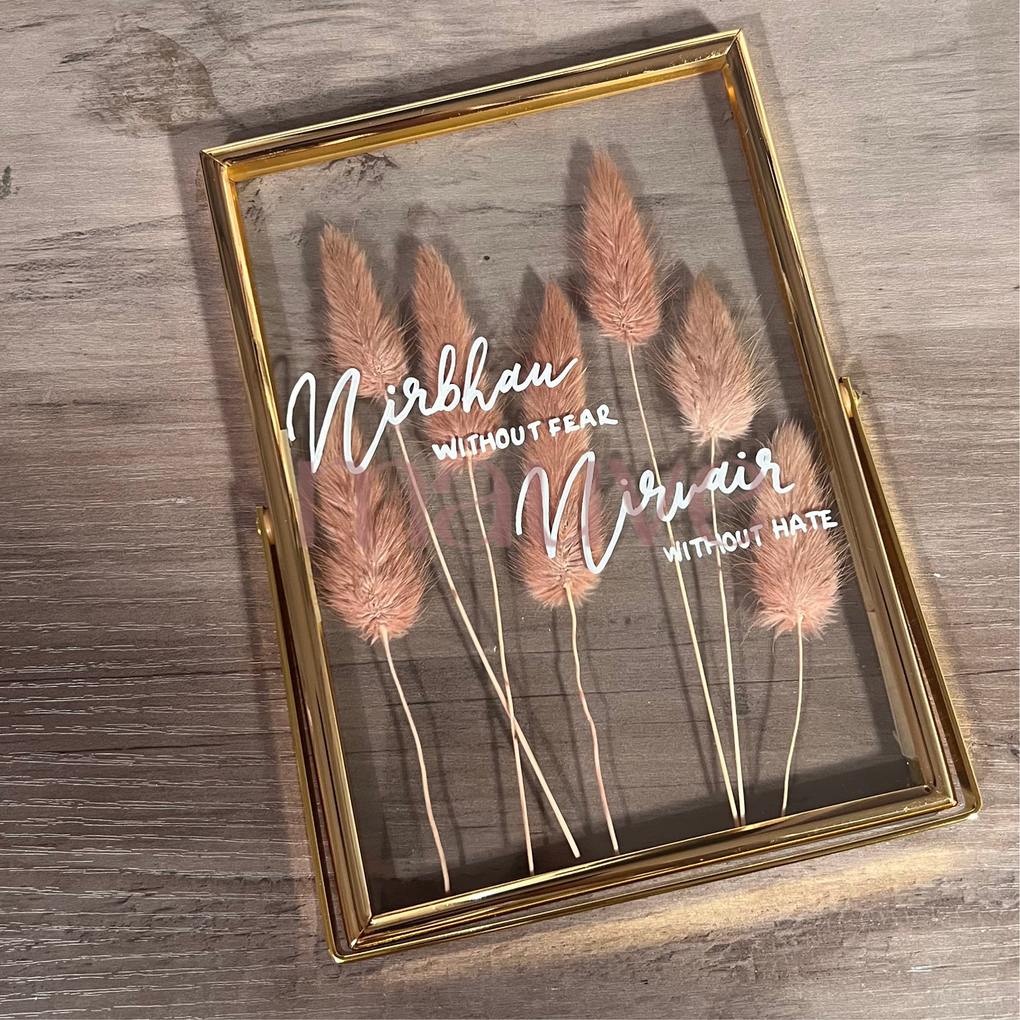 nirbhau nirvair - mini quote frame